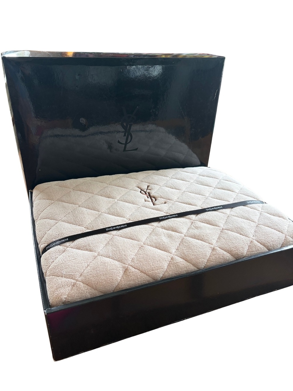 Saint Laurent Beige Quilted blanket or mattress topper